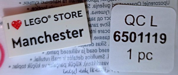6501119 I [Heart] LEGO Store Manchester Tile