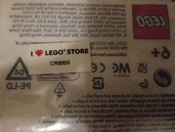 6578423 I [Heart] LEGO Store Cribbs Tile