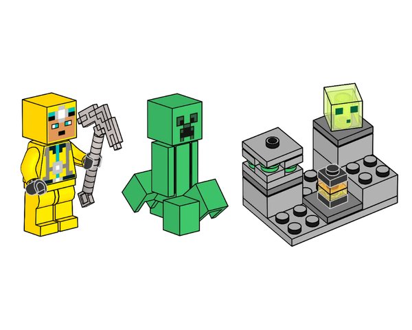 662302 Cave Explorer, Creeper and Slime