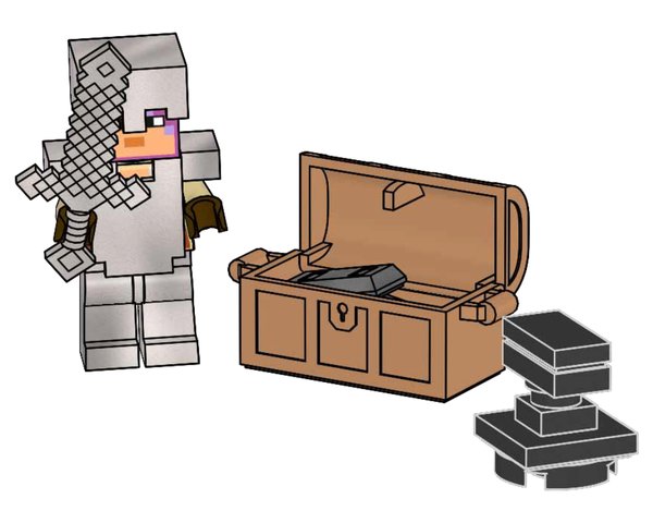 662309 Knight with Chest and Anvil