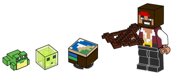 662513 Pirate with Frog, Slime and Cartography Table