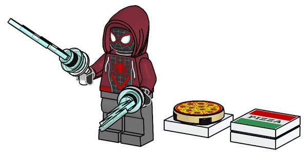 682503 Miles Morales with Pizza