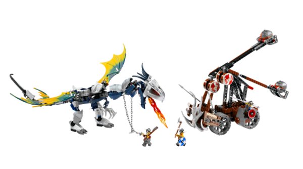 7021 Viking Double Catapult versus the Armored Ofnir Dragon