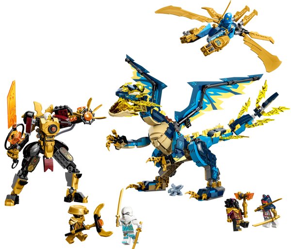 71796 Elemental Dragon vs. The Empress Mech