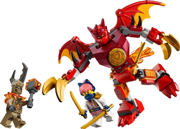 71851 Kais Drachen-Mech Battle Set, Spielzeug mit 3 Figuren