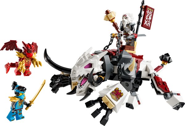 71863 Zilvar auf seinem Drachentier Grimtak, Spielzeugmonster mit 3 Minifiguren
