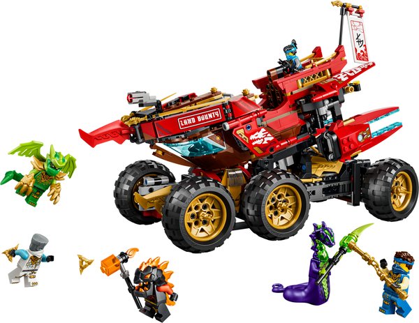 71869 Wüstensegler, Spielzeug-LKW für Kinder, 3 Fahrzeuge und 6 Minifiguren