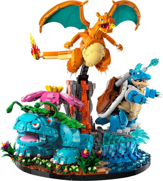 LEGO Pokémon 72153 Pokémon Bisaflor, Glurak und Turtok