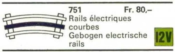 751 8 Curved 12V Conducting Rails
