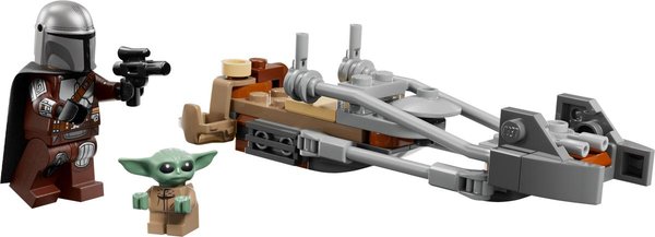 75436 Der Mandalorianer und Grogu auf ihrem Speeder Bike
