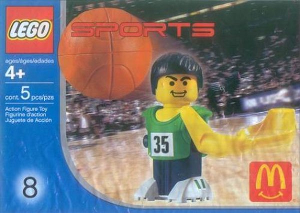 7918 McDonald's Sports Set Number 8 - Green Basketball Player #35