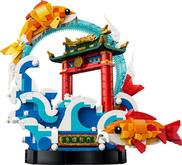 80120 Chinese Festivals Karpfen Springt übers Drachentor