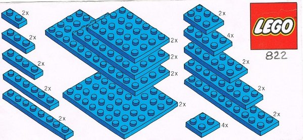 822 Parts Pack, Blue Plates