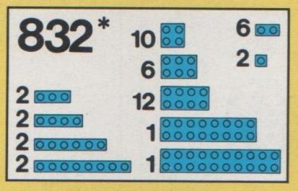 832 Parts Pack, Blue Bricks