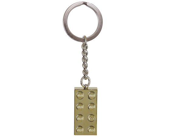 850808 Chrome Gold Brick Key Chain