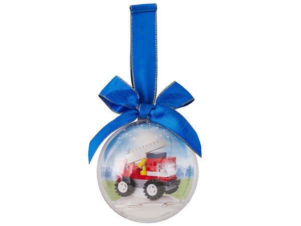 850842 Fire Truck Holiday Bauble