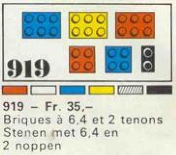 919 31 bricks with 2, 4 and 6 studs