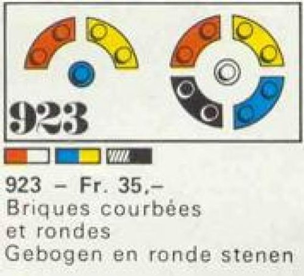 923 50 bricks, curved and round