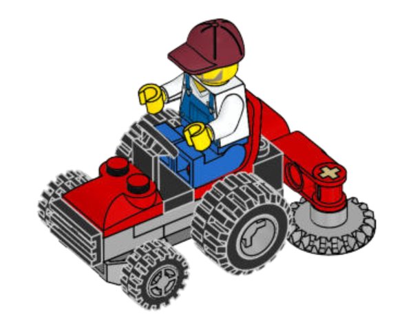 951903 Gardener with Lawn Mower