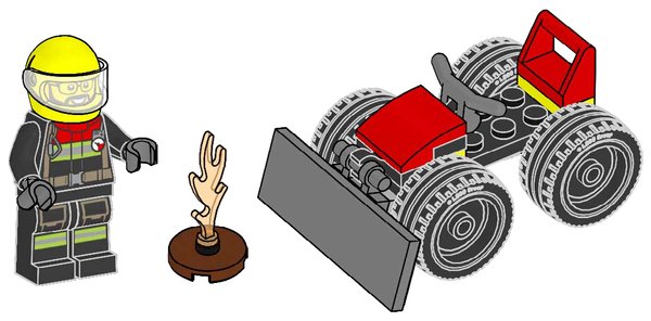 952506 Firefighter with Bulldozer