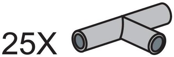 970110 Pneumatic T-Pieces (Pack of 25)