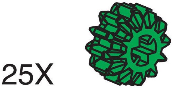 970116 12 Tooth Double Bevel Gears (Pack of 25)