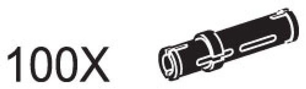 970605 Long Black Connector Pegs (Pack of 100)