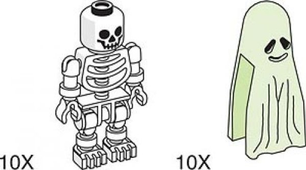 970661 Skeleton and Ghost for Amusement Park Set