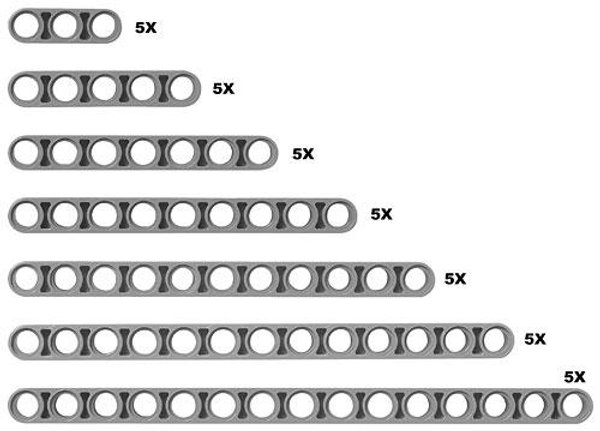 991402 Studless Technic Beams