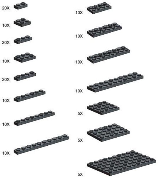 991426 Black Plates - Large Package
