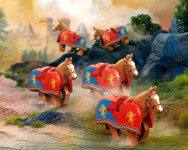 EG00161 5 x Crusader Horses Bundle