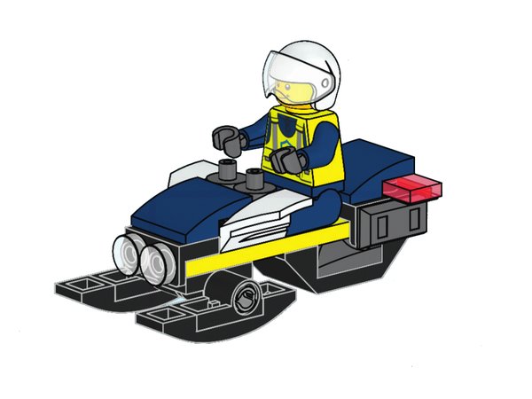 L0002220 Police on Snowmobile