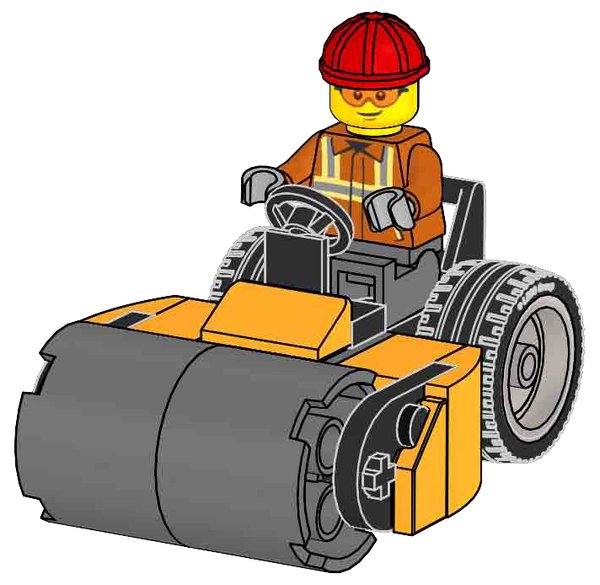 L0002225 Construction Worker with Roller