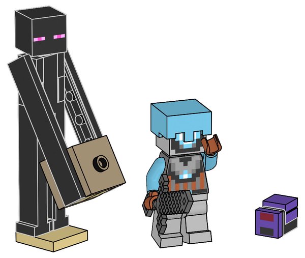 L0002252 Space Sentinel, Enderman and Endermite