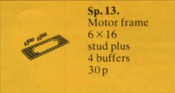 Sp13 Train Motor Plate with Buffers