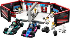 60444 F1 Garage mit Mercedes-AMG & Alpine Rennautos