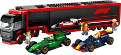 F1 Transporter mit RB20 & AMR24 F1 Rennautos