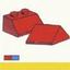 282 2 x 2 Sloping Roof Bricks, Red