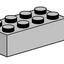 3459 2 x 4 Light Gray Bricks
