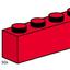 3472 1 x 4 Red Bricks