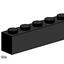 3473 1 x 6 Black Bricks