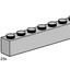 3479 1 x 8 Light Grey Bricks