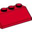 3498 2 x 4 Roof Tile Red
