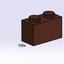 3751 1 x 2 Brown Bricks