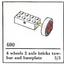 400-3 Small Wheels with Axles (The Building Toy)