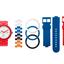 5004117 Multi-stud Red Adult Tachymeter Watch