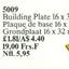 5009 Building Plate 16 x 32, Yellow