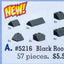 5216 Roof Bricks Assorted, Black