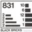 831 Parts Pack, Black Bricks