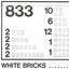 833 Parts Pack, White Bricks